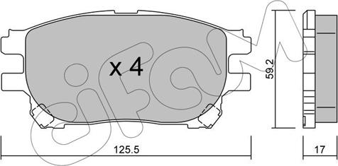 Cifam 822-615-0 - Kit pastiglie freno, Freno a disco autozon.pro