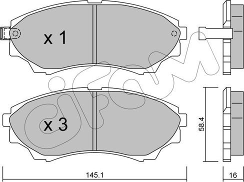 Cifam 822-610-0 - Kit pastiglie freno, Freno a disco autozon.pro