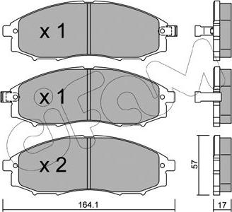 Cifam 822-611-0 - Kit pastiglie freno, Freno a disco autozon.pro