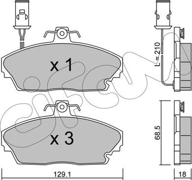 Cifam 822-689-0 - Kit pastiglie freno, Freno a disco autozon.pro