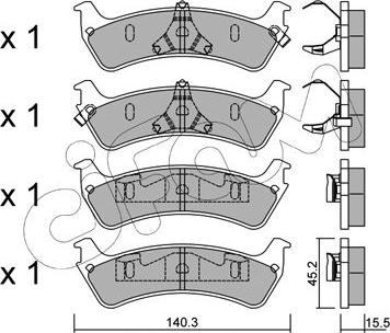 Cifam 822-684-0 - Kit pastiglie freno, Freno a disco autozon.pro