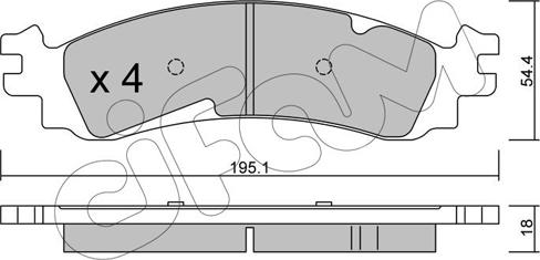 Cifam 822-686-0 - Kit pastiglie freno, Freno a disco autozon.pro