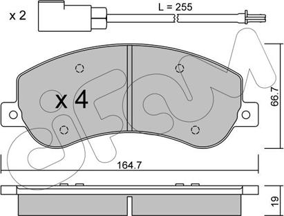 Cifam 822-680-0 - Kit pastiglie freno, Freno a disco autozon.pro