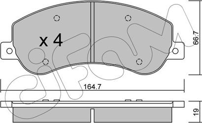 Cifam 822-680-1 - Kit pastiglie freno, Freno a disco autozon.pro