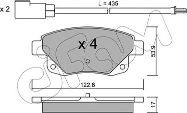 Cifam 822-681-0 - Kit pastiglie freno, Freno a disco autozon.pro