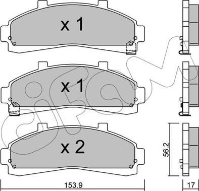 Cifam 822-683-0 - Kit pastiglie freno, Freno a disco autozon.pro