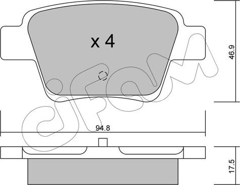 Cifam 822-639-0 - Kit pastiglie freno, Freno a disco autozon.pro