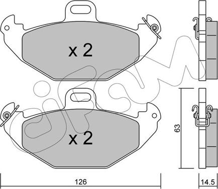 Cifam 822-634-0 - Kit pastiglie freno, Freno a disco autozon.pro