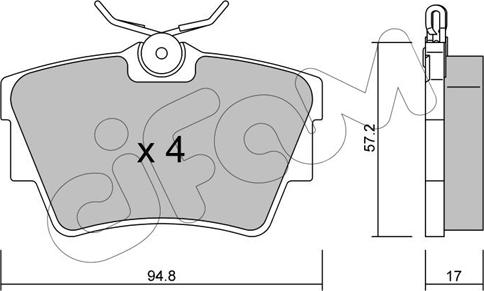 Cifam 822-635-0 - Kit pastiglie freno, Freno a disco autozon.pro