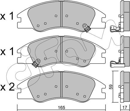 Cifam 822-630-0 - Kit pastiglie freno, Freno a disco autozon.pro