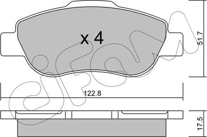 Cifam 822-638-0 - Kit pastiglie freno, Freno a disco autozon.pro