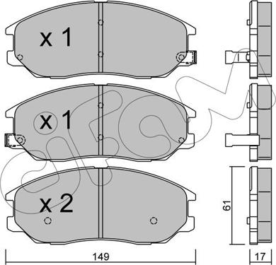 Cifam 822-633-0 - Kit pastiglie freno, Freno a disco autozon.pro