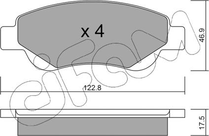 Cifam 822-637-0 - Kit pastiglie freno, Freno a disco autozon.pro