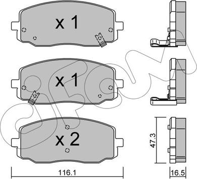 Cifam 822-629-0 - Kit pastiglie freno, Freno a disco autozon.pro