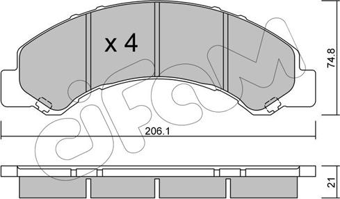 Cifam 822-620-0 - Kit pastiglie freno, Freno a disco autozon.pro