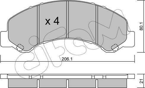 Cifam 822-621-0 - Kit pastiglie freno, Freno a disco autozon.pro