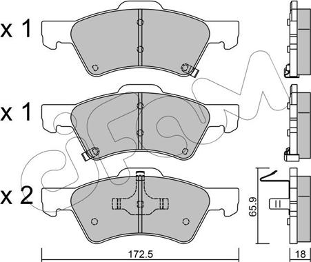 Cifam 822-623-0 - Kit pastiglie freno, Freno a disco autozon.pro