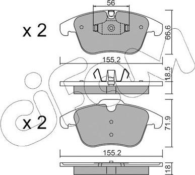 Cifam 822-675-5 - Kit pastiglie freno, Freno a disco autozon.pro