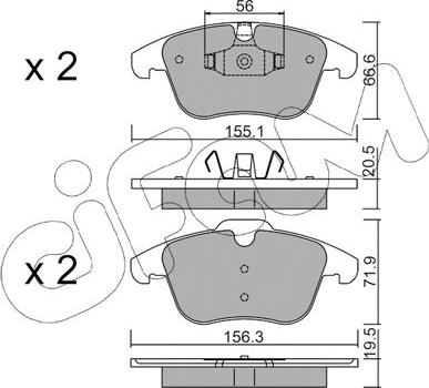 Cifam 822-675-6 - Kit pastiglie freno, Freno a disco autozon.pro