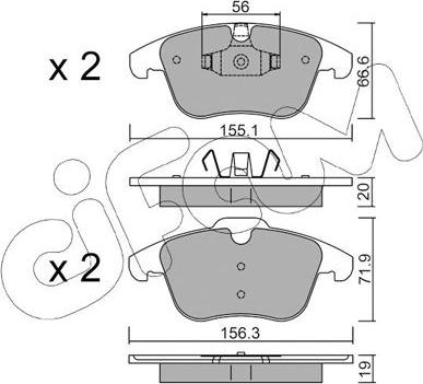 Cifam 822-675-0 - Kit pastiglie freno, Freno a disco autozon.pro