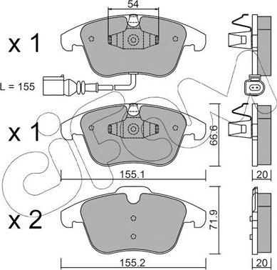 Cifam 822-675-1 - Kit pastiglie freno, Freno a disco autozon.pro