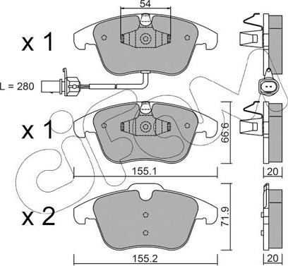 Cifam 822-675-2 - Kit pastiglie freno, Freno a disco autozon.pro