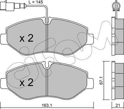 Cifam 822-671-4 - Kit pastiglie freno, Freno a disco autozon.pro