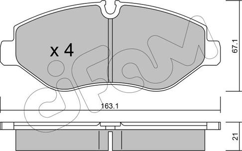 Cifam 822-671-0 - Kit pastiglie freno, Freno a disco autozon.pro