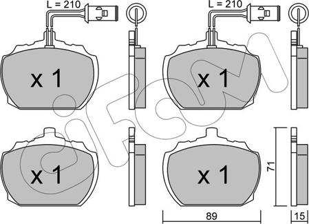 Cifam 822-678-1 - Kit pastiglie freno, Freno a disco autozon.pro