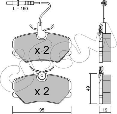 Cifam 822-099-0 - Kit pastiglie freno, Freno a disco autozon.pro