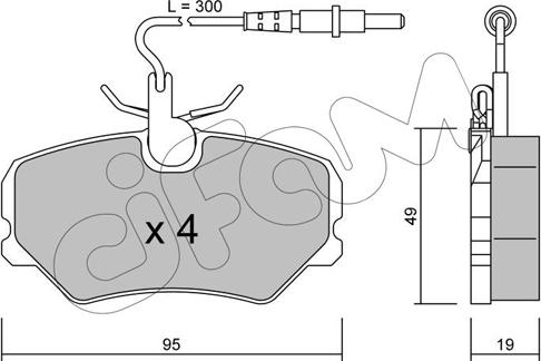 Cifam 822-099-1 - Kit pastiglie freno, Freno a disco autozon.pro