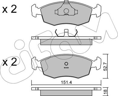 Cifam 822-094-2 - Kit pastiglie freno, Freno a disco autozon.pro