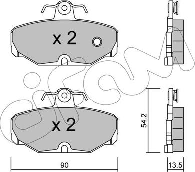 Cifam 822-095-0 - Kit pastiglie freno, Freno a disco autozon.pro