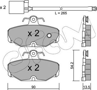 Cifam 822-095-1K - Kit pastiglie freno, Freno a disco autozon.pro