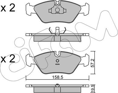 Cifam 822-091-0 - Kit pastiglie freno, Freno a disco autozon.pro