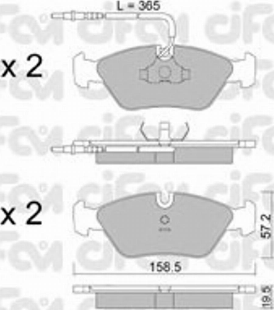 Cifam 822-091-2 - Kit pastiglie freno, Freno a disco autozon.pro