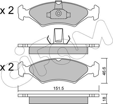 Cifam 822-093-0 - Kit pastiglie freno, Freno a disco autozon.pro