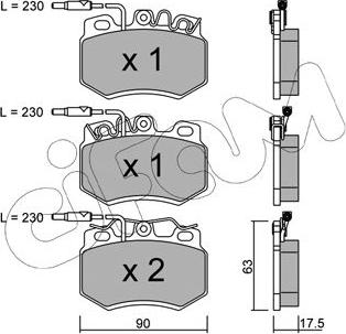 Cifam 822-049-0 - Kit pastiglie freno, Freno a disco autozon.pro