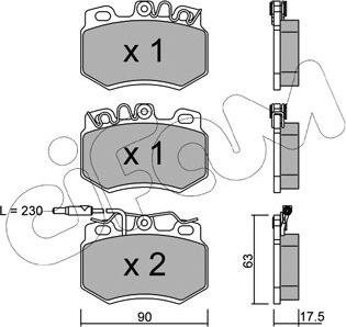 Cifam 822-049-1 - Kit pastiglie freno, Freno a disco autozon.pro