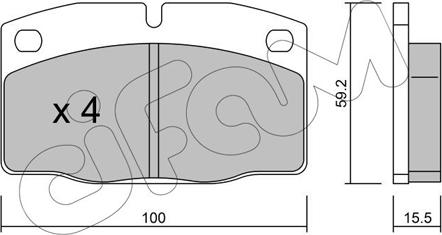 Cifam 822-044-0 - Kit pastiglie freno, Freno a disco autozon.pro