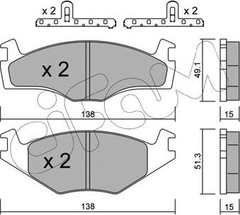 Cifam 822-045-0K - Kit pastiglie freno, Freno a disco autozon.pro