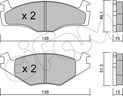 Cifam 822-045-0 - Kit pastiglie freno, Freno a disco autozon.pro