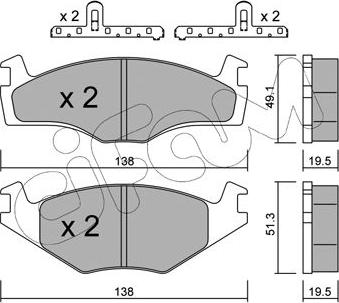 Cifam 822-045-1K - Kit pastiglie freno, Freno a disco autozon.pro