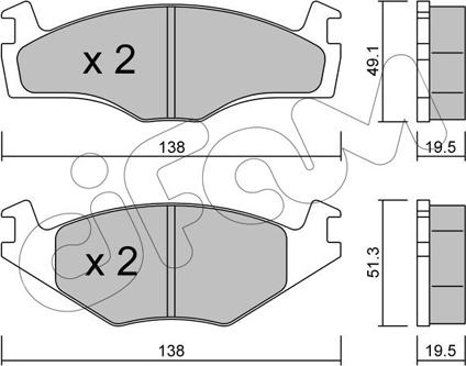 Cifam 822-045-1 - Kit pastiglie freno, Freno a disco autozon.pro