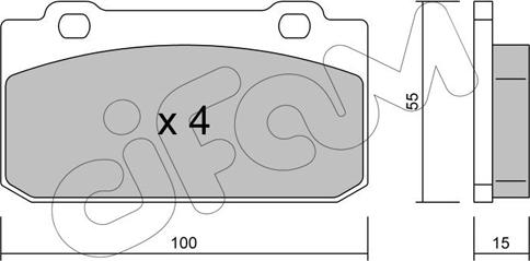 Cifam 822-040-0 - Kit pastiglie freno, Freno a disco autozon.pro