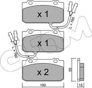 Cifam 822-040-1 - Kit pastiglie freno, Freno a disco autozon.pro