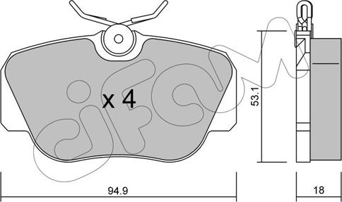 Cifam 822-041-0 - Kit pastiglie freno, Freno a disco autozon.pro