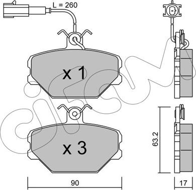 Cifam 822-059-0 - Kit pastiglie freno, Freno a disco autozon.pro