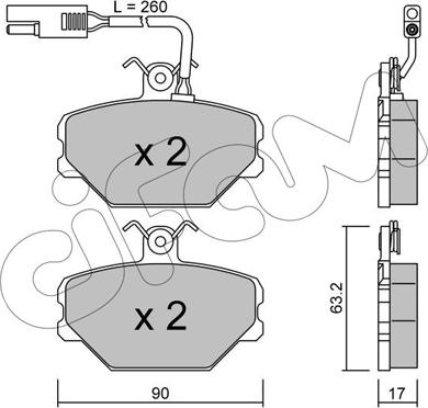 Cifam 822-059-1 - Kit pastiglie freno, Freno a disco autozon.pro