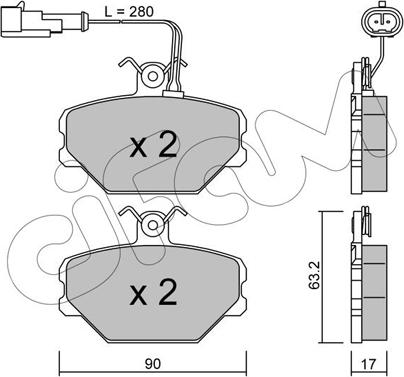 Cifam 822-059-2 - Kit pastiglie freno, Freno a disco autozon.pro